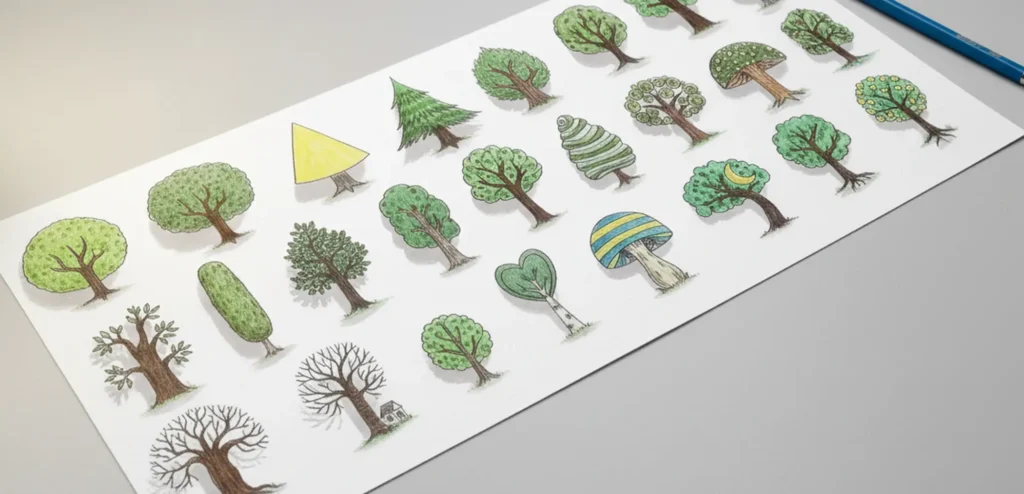 20 maneras de dibujar un árbol