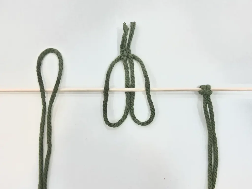 Nudo alondra de macramé