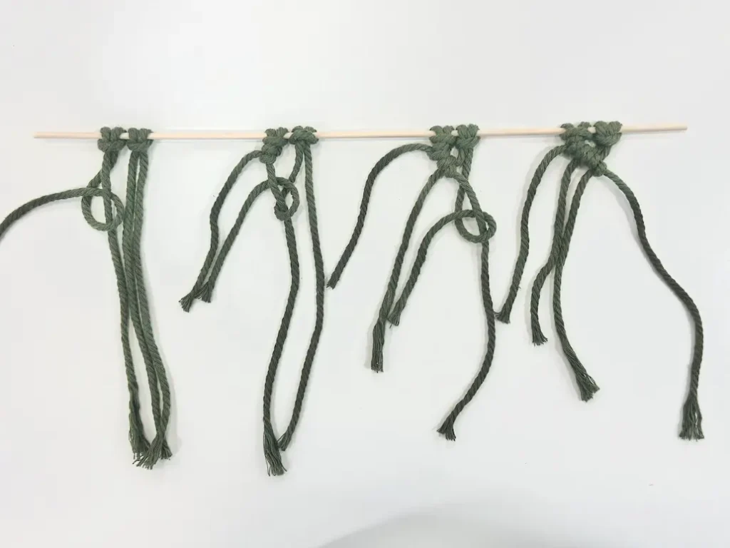 Nudo festón de macramé