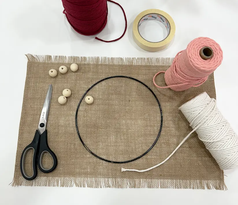 materiales para atrapasuelos de macramé
