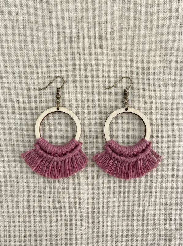 DIY bonitos pendientes boho de macramé
