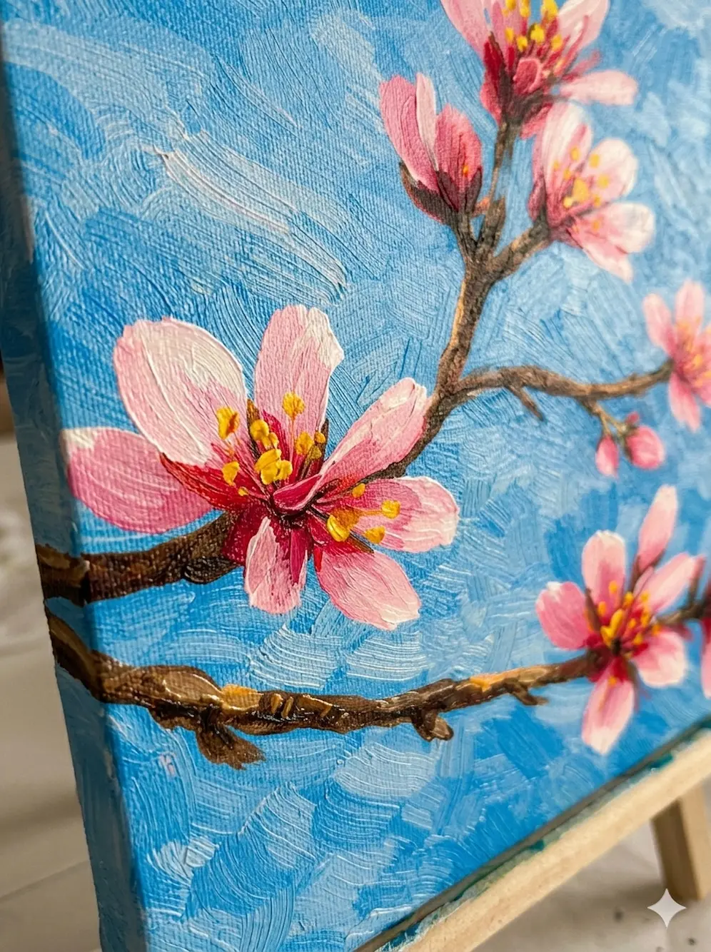 arte y vino pinta un cuadro de almendros