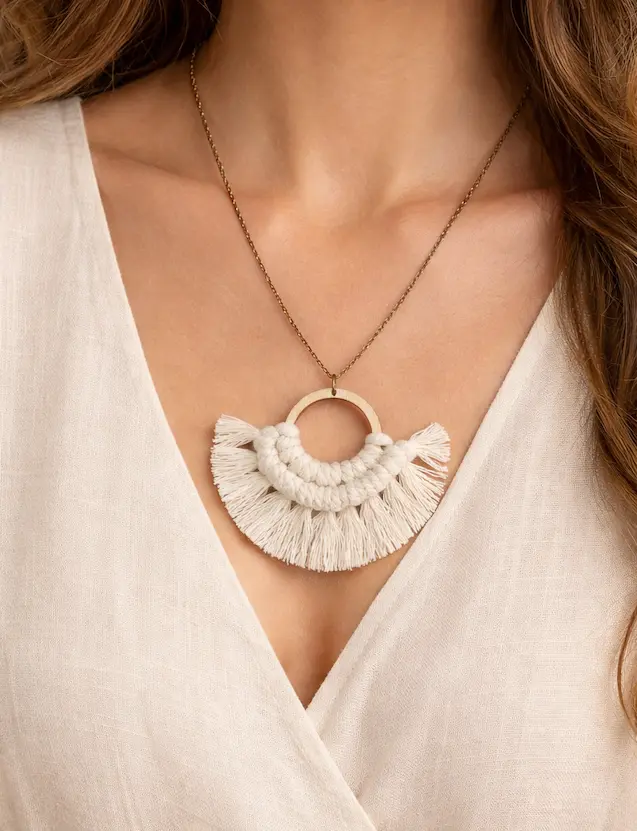 crea tu collar de macramé