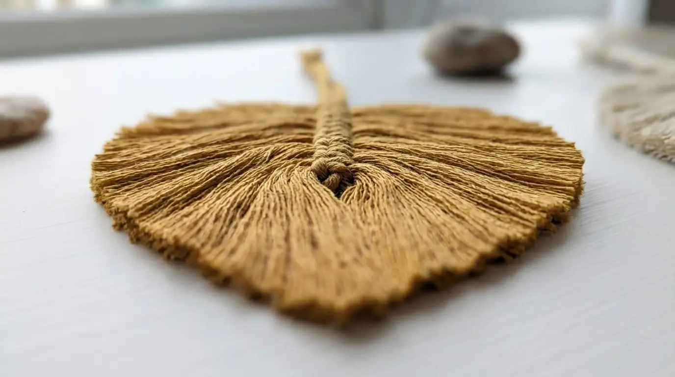 hojas macramé otoño